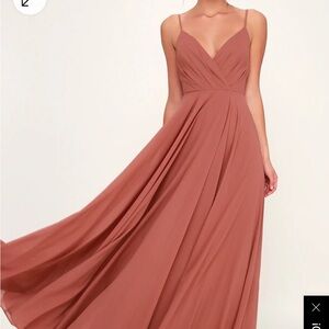 Lulus All About Love Rusty Rose Maxi Dress